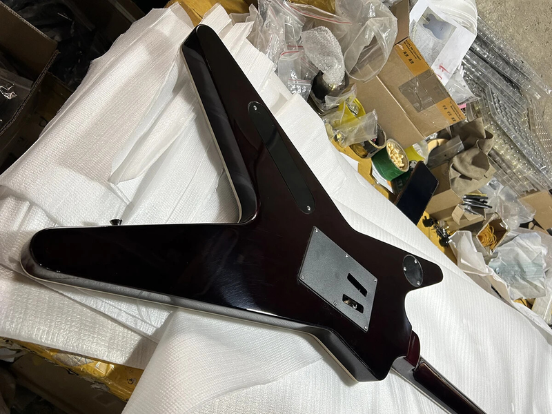 6Strings Electric Guitar Flame Maple Veneer Rosewood Fretboard Chrome Hardware