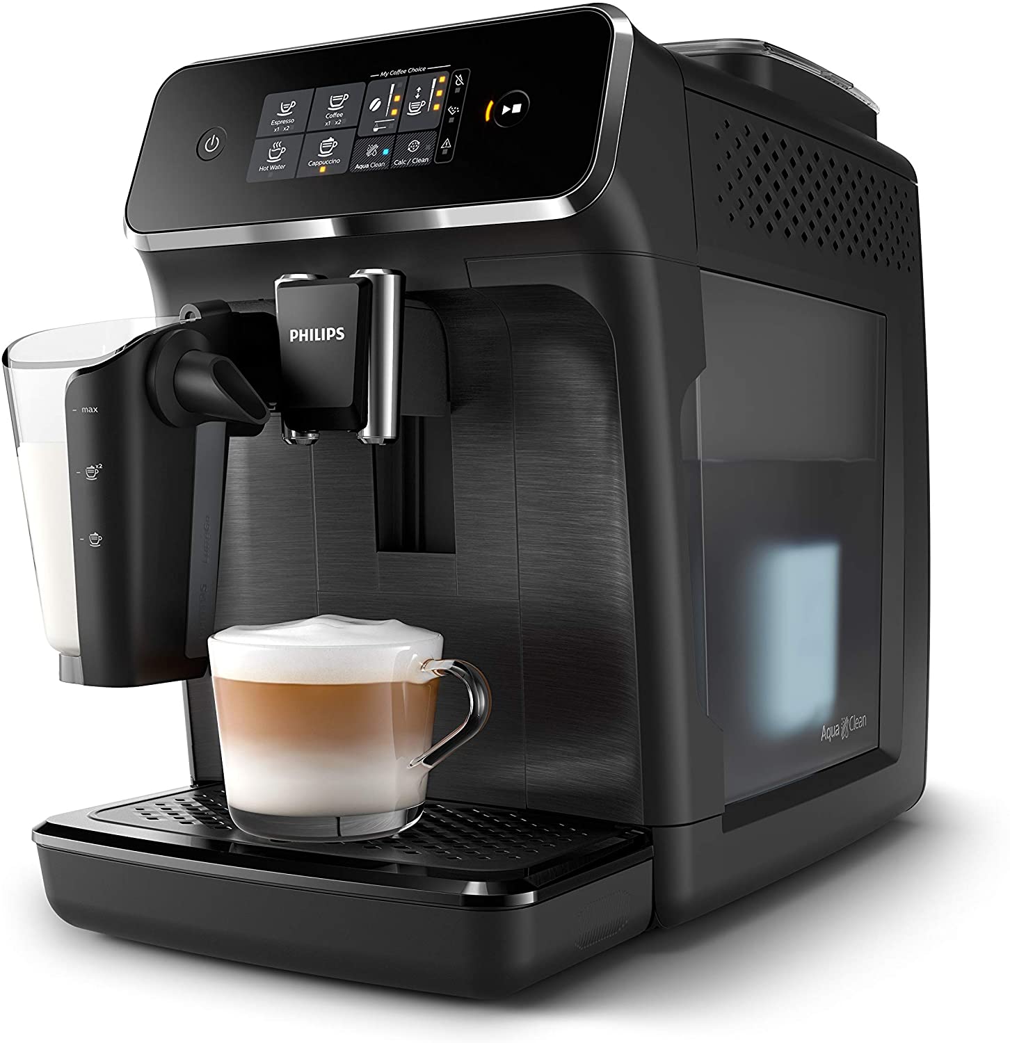 Fully automatic Espresso Machine with LatteGo, Black