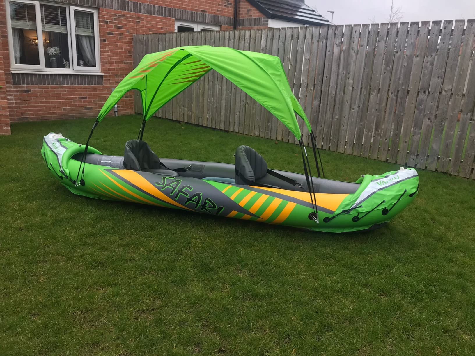 Inflatable Kayak 2 Person with Sun Canopy
