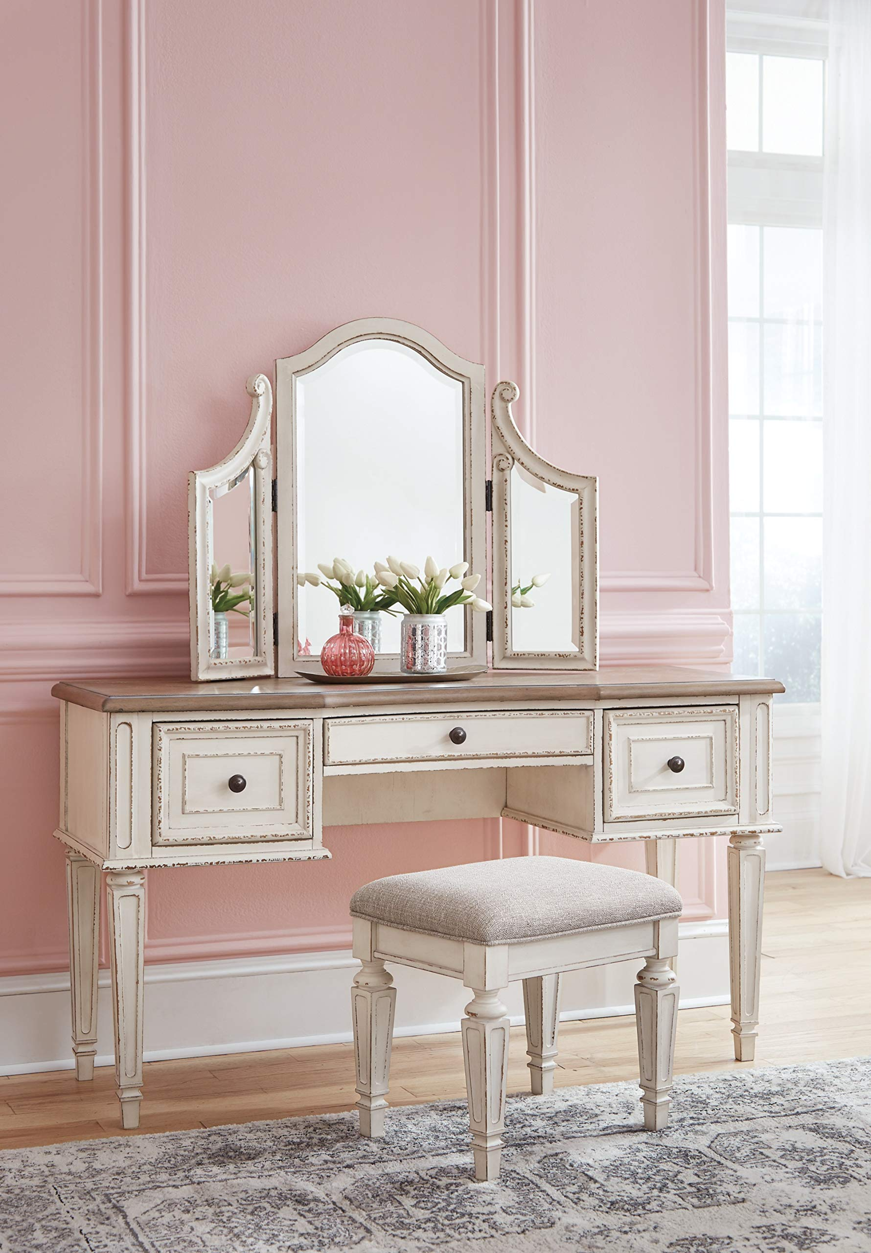 Traditional Cottage 3 Drawer Vanity Set with Dovetail