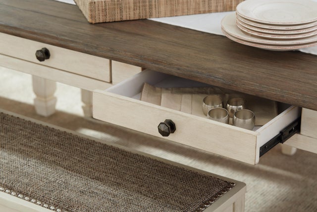 Tyler Creek / Bolanburg Dining Table with Storage Drawers