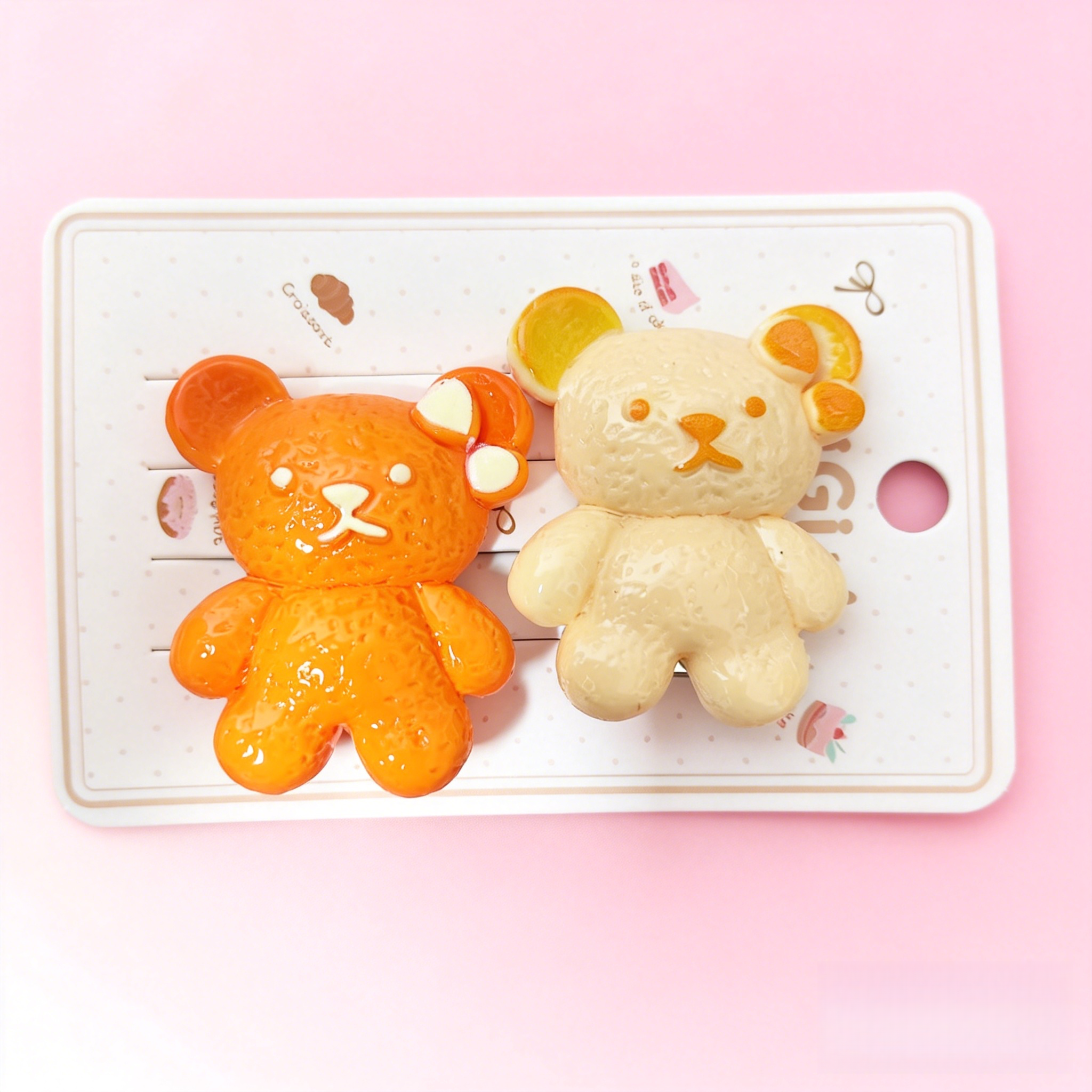 Orange Bear Hair Clip