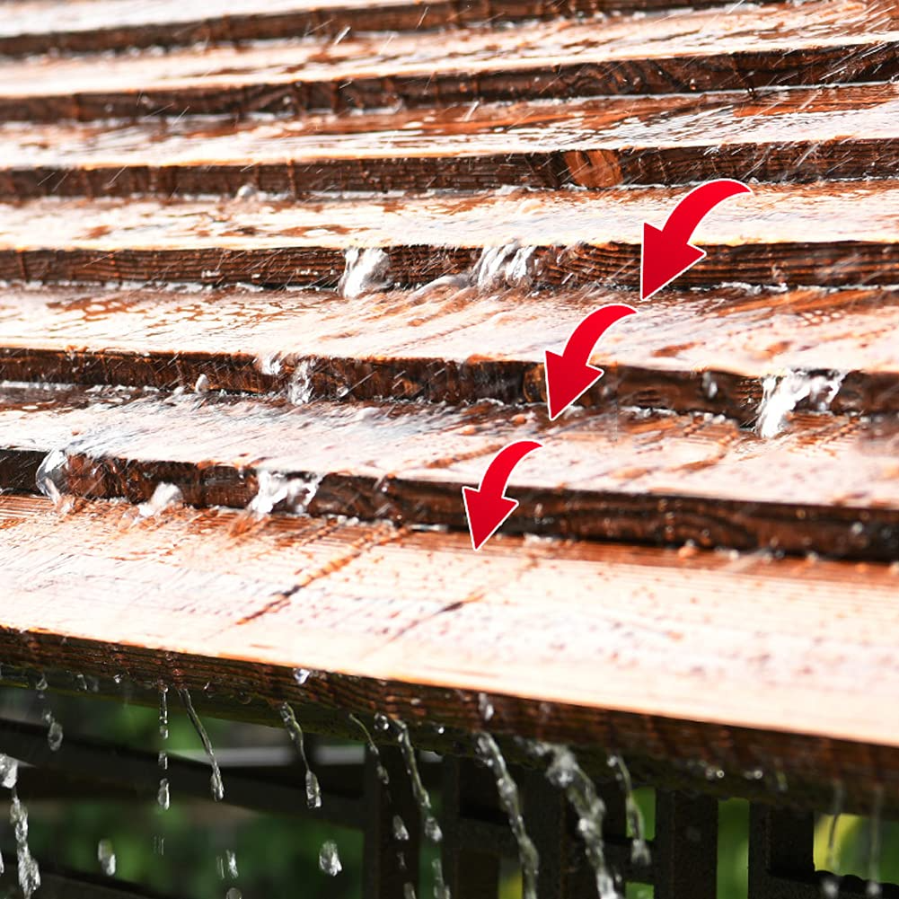 Wood Patio Garden Pavilion Rain Proof Removable House