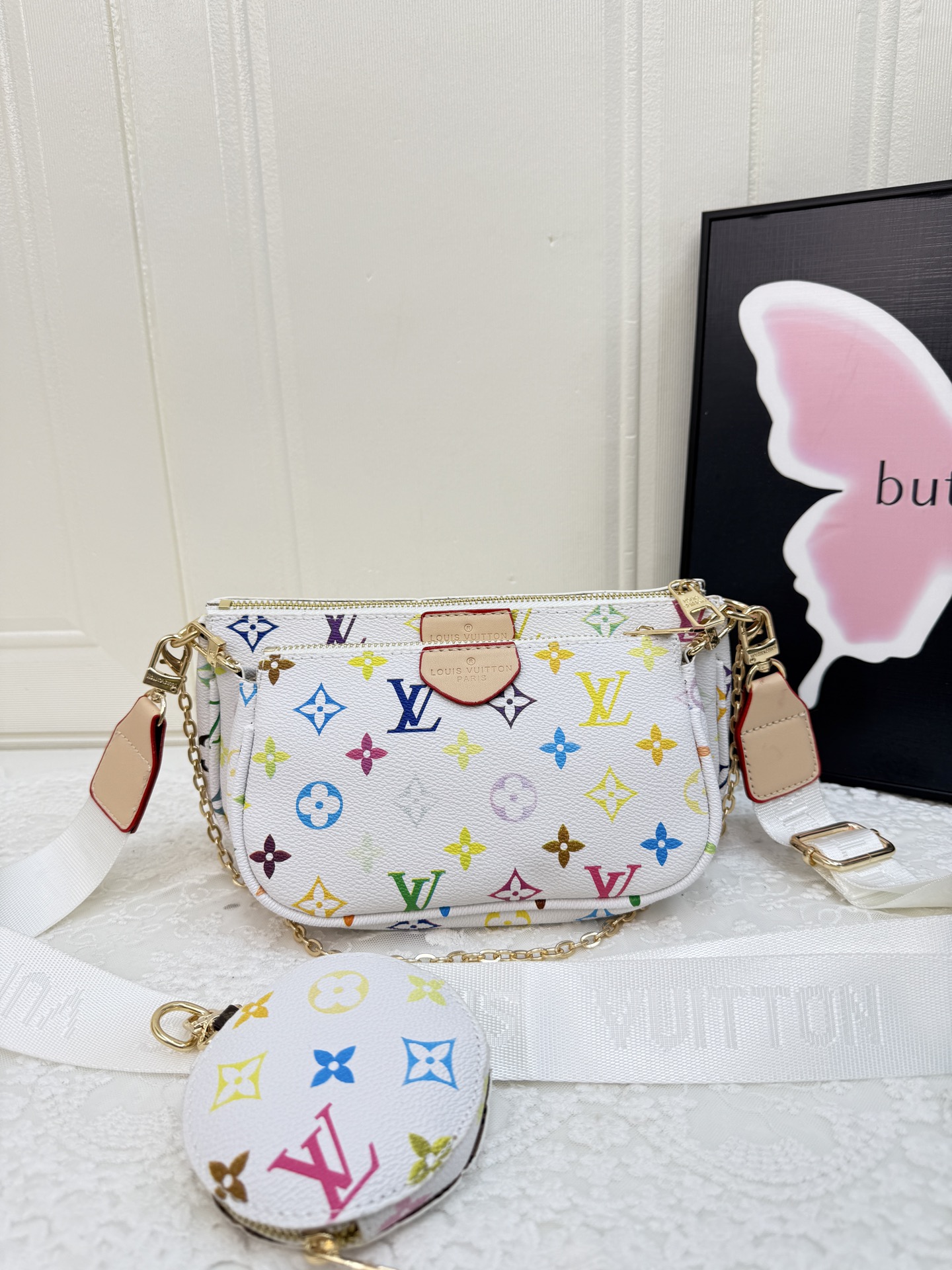 LV three-piece set bag of 8A quality