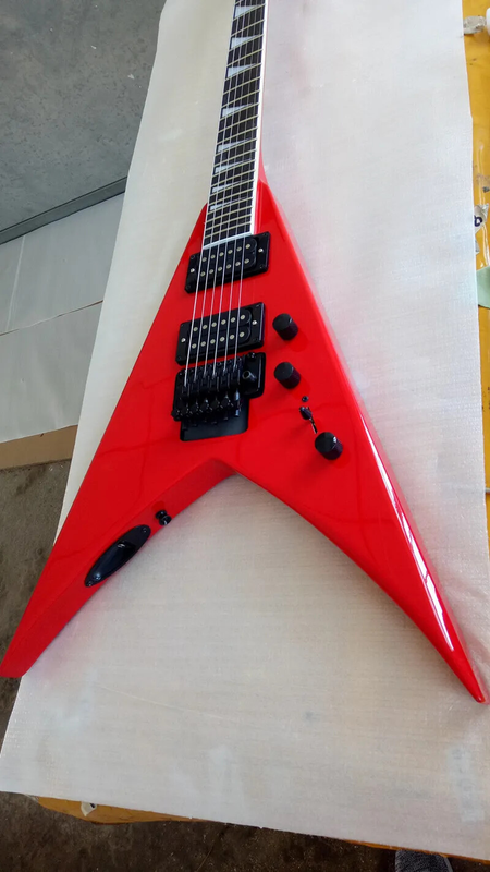Factory Red profiled 6-string electric guitar High quality