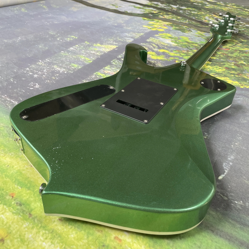 Iceman Silver Green Electric Guitar HH Open Pickup Floyd Rosewood Fingerboard