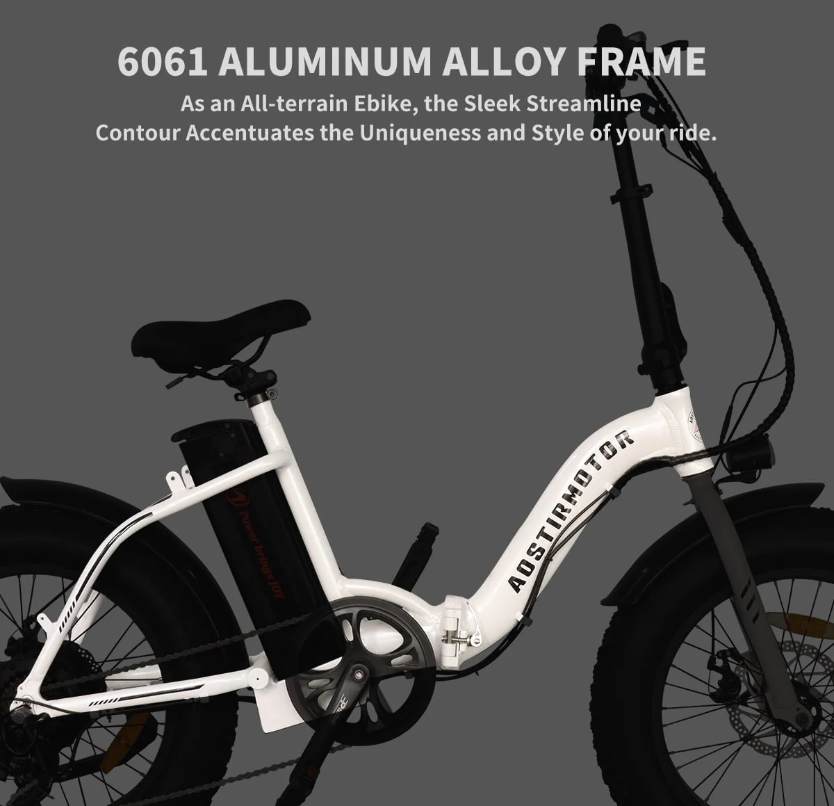 ODPD 20in Folding Fat Tire Electric Bike, 500W, 36V 13Ah