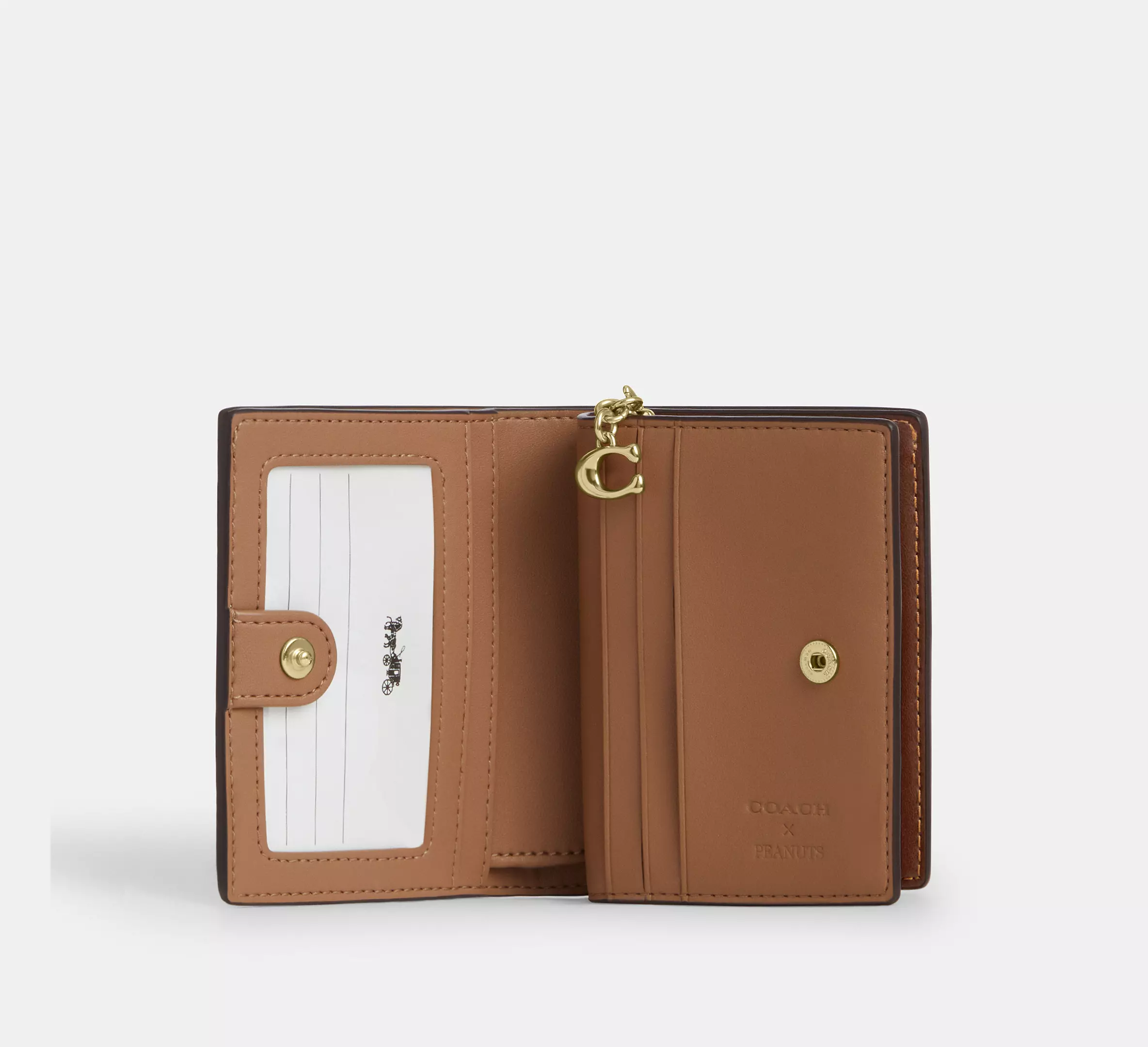 Cothtach X Peanuts Snap Wallet In Signature Canvas With Snoopy Print