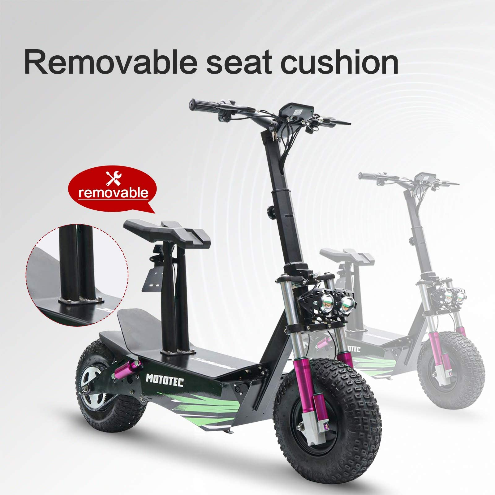Electric Fat Tire Scooter - Motor Adults Off Road Scooters