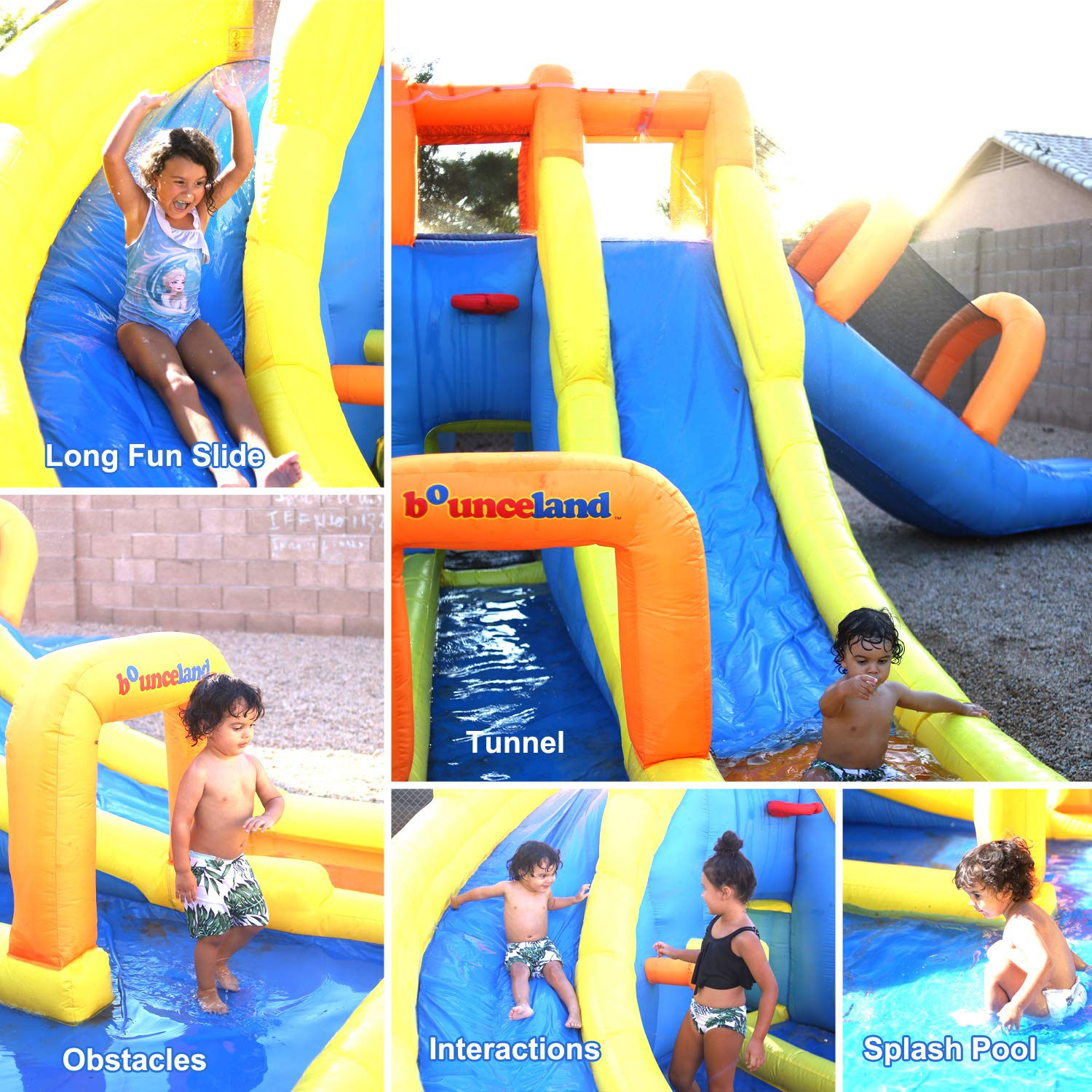 Triple Water Slides and Pool Water Park
