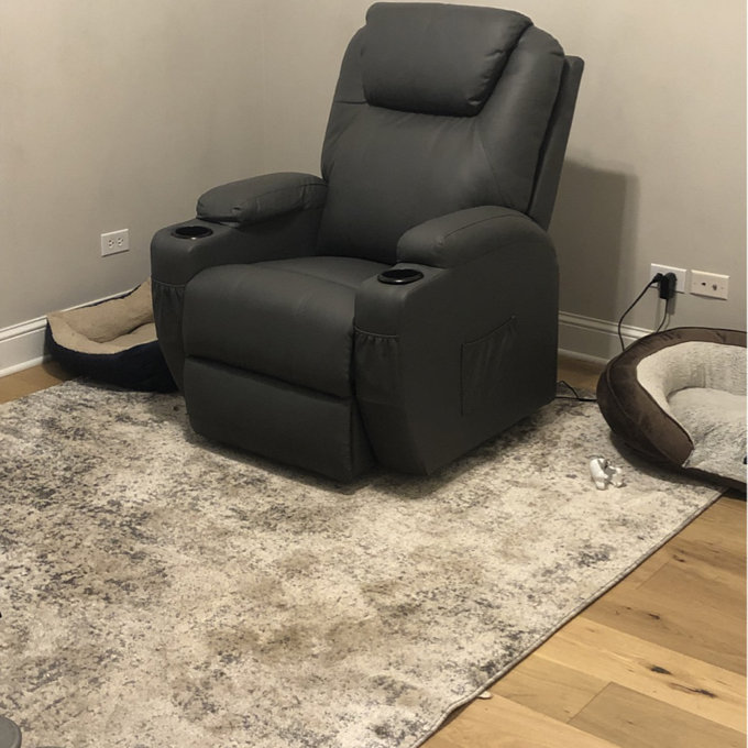 Faux Leather Power Lift Recliner Chair with Massage and Heating