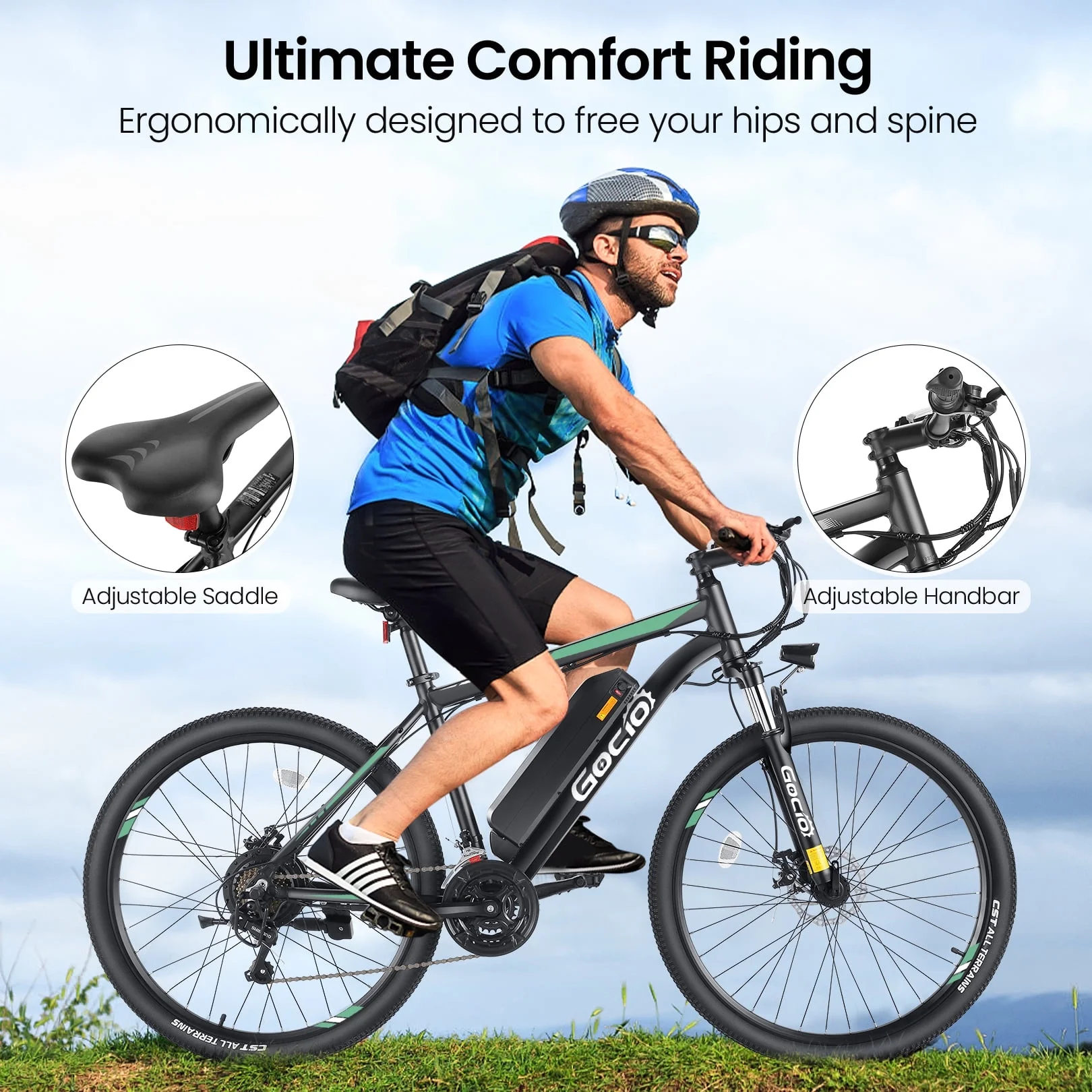 Gocio 26in Electric Mountain Bike, 350W, 36V 374.4Wh