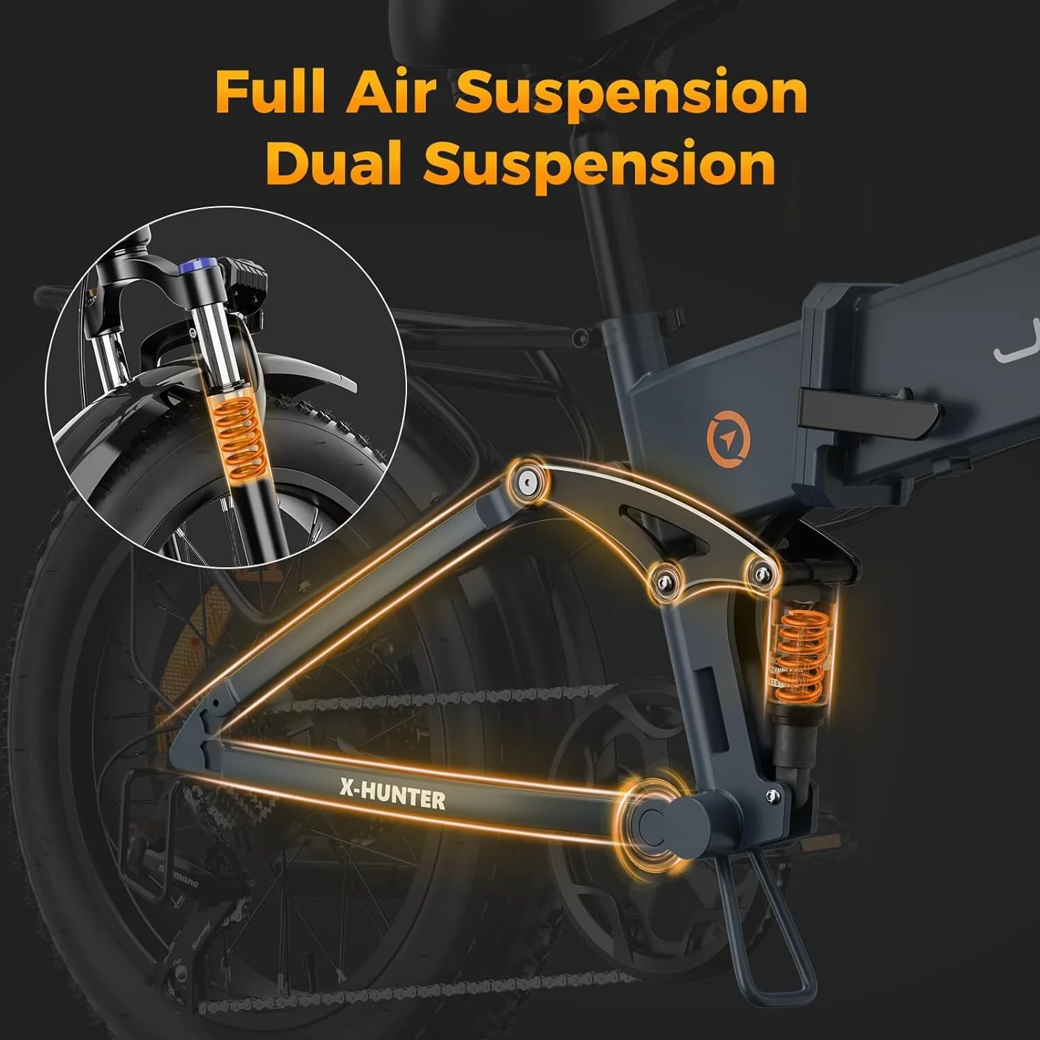 Jasion X-Hunter 20in Folding Fat Tire Electric Bike, 750W