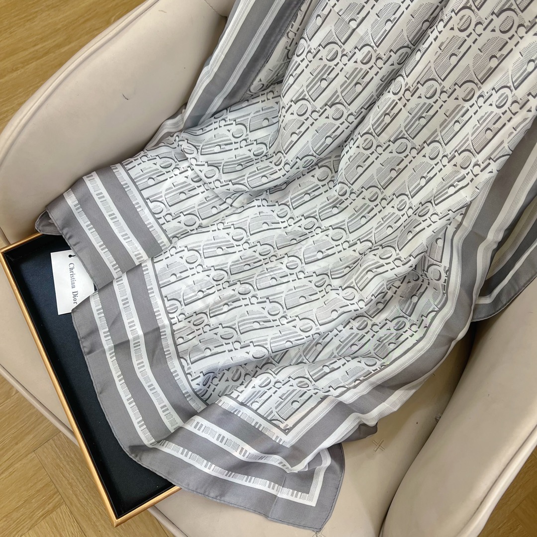 Dior Toile Print Scarf Grey and Beige 90 x 180 cm product images