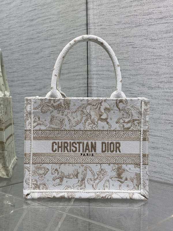 Dior Book Tote Small Gold Baroque