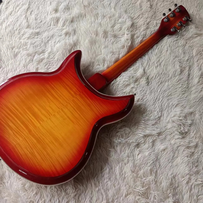 Jazz 6-string Electric Guitar Flame Maple Top&Back Professional Top