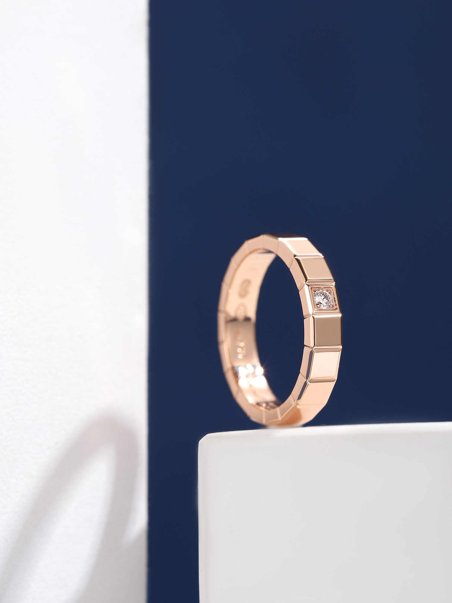 Chopard Ice Cube Diamond Band Ring with One Diamond
