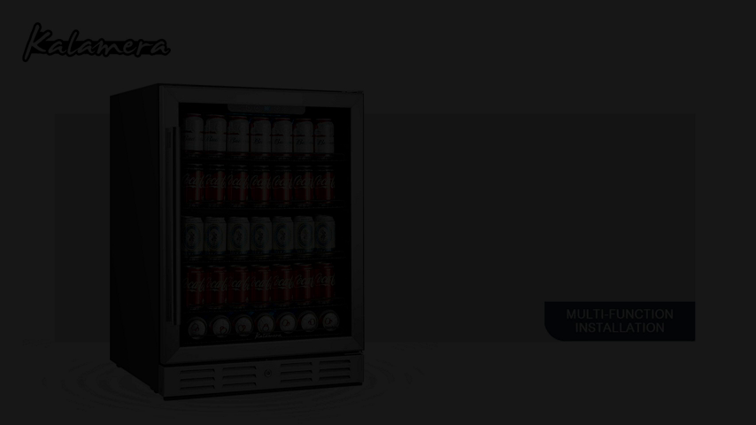Kalamera 24'' Wine Cooler Refrigerator 46 Bottle Dual Zone