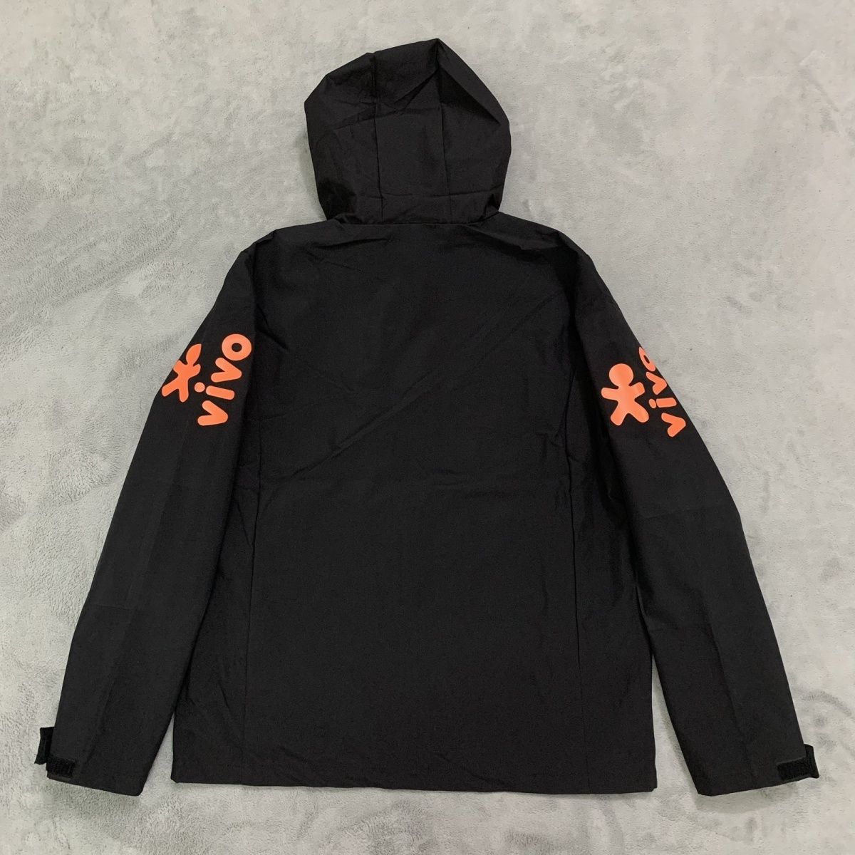 Brazilian Black Hooded Windbreaker