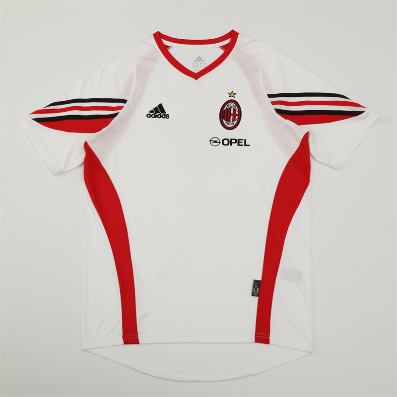 2003/04 AC Milan Retro Short Sleeves Training Jersey - White