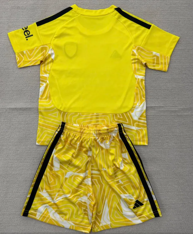 Kids Arsenal Yellow Goalkeeper Jersey Suit 26/27