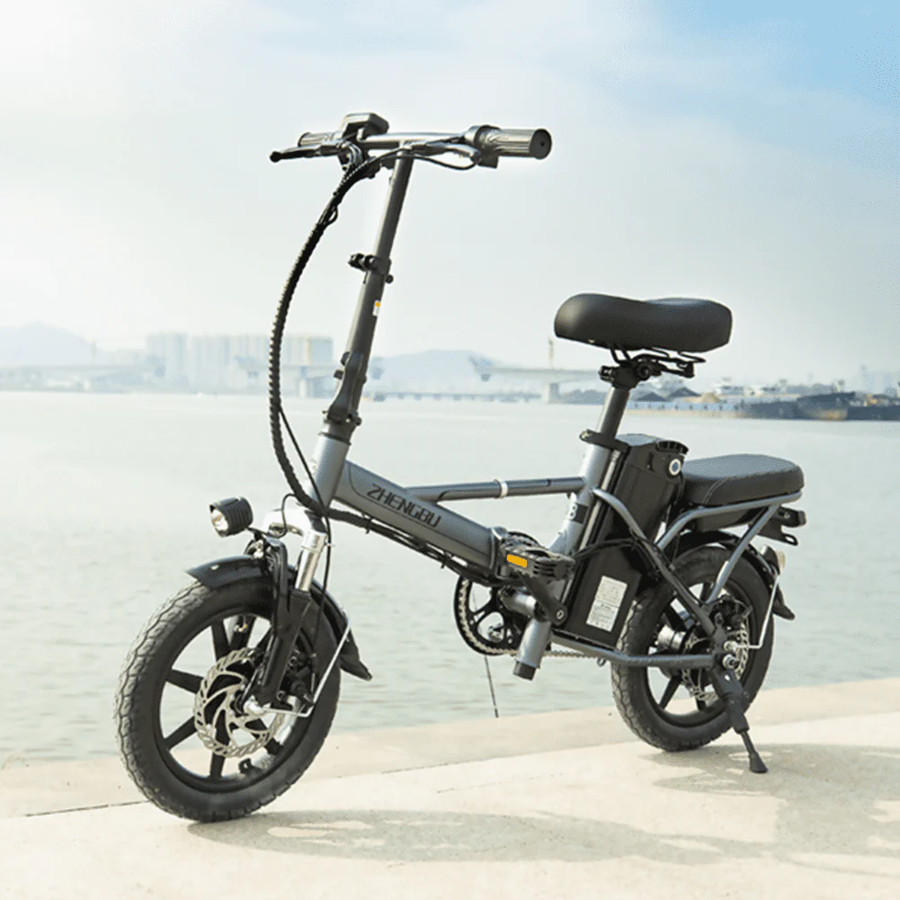 Folding Electric City Bike, 500W, 48V 18Ah, Gray