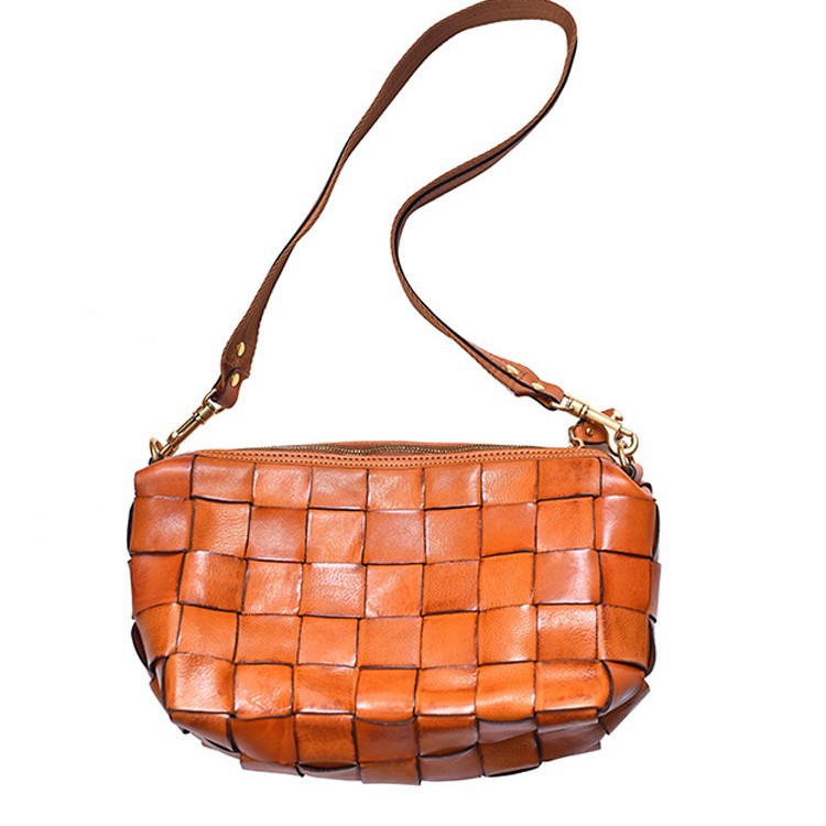 Handwoven Leather Shoulder Bag