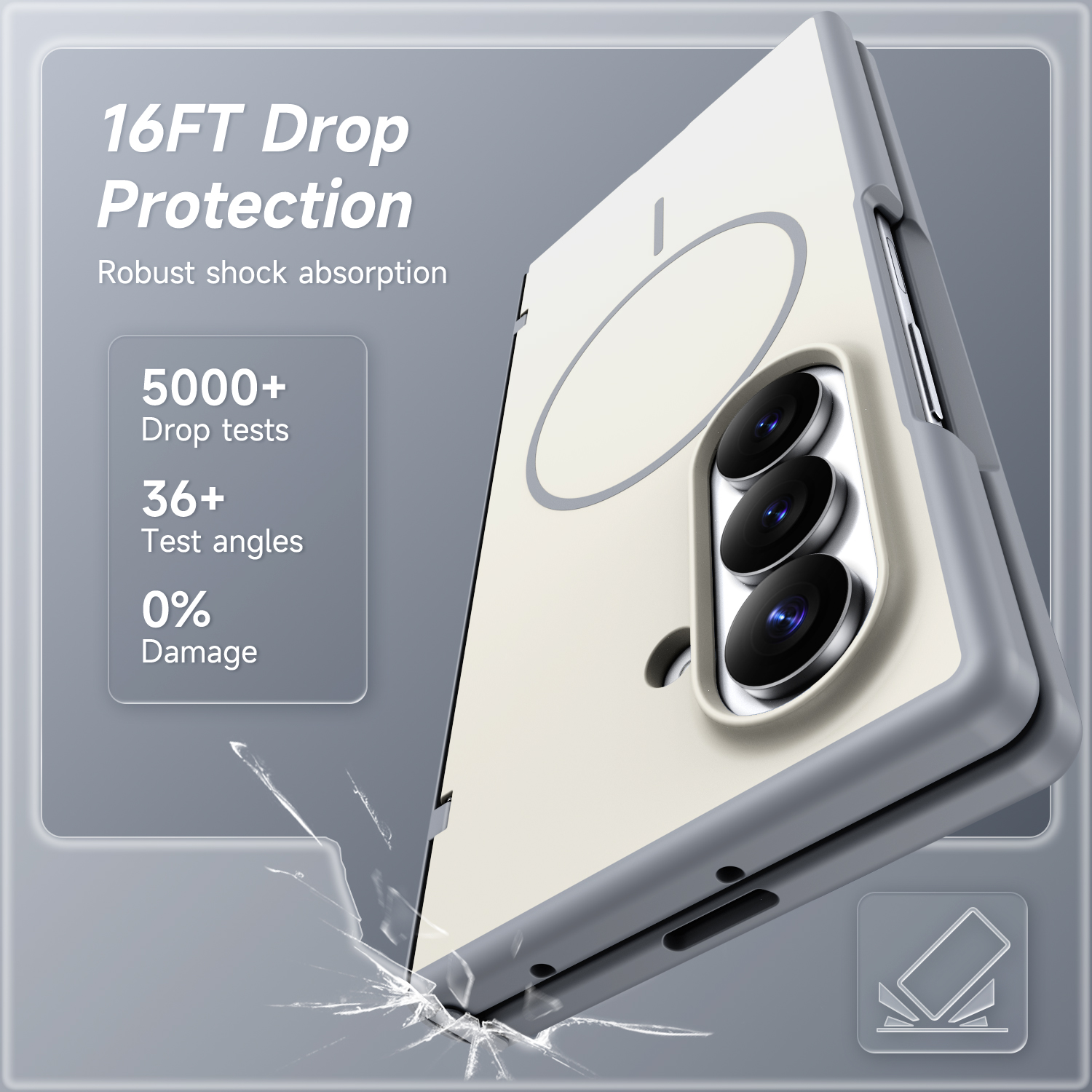 Galaxy Z Fold 8 Protective Case Magnetic - back view