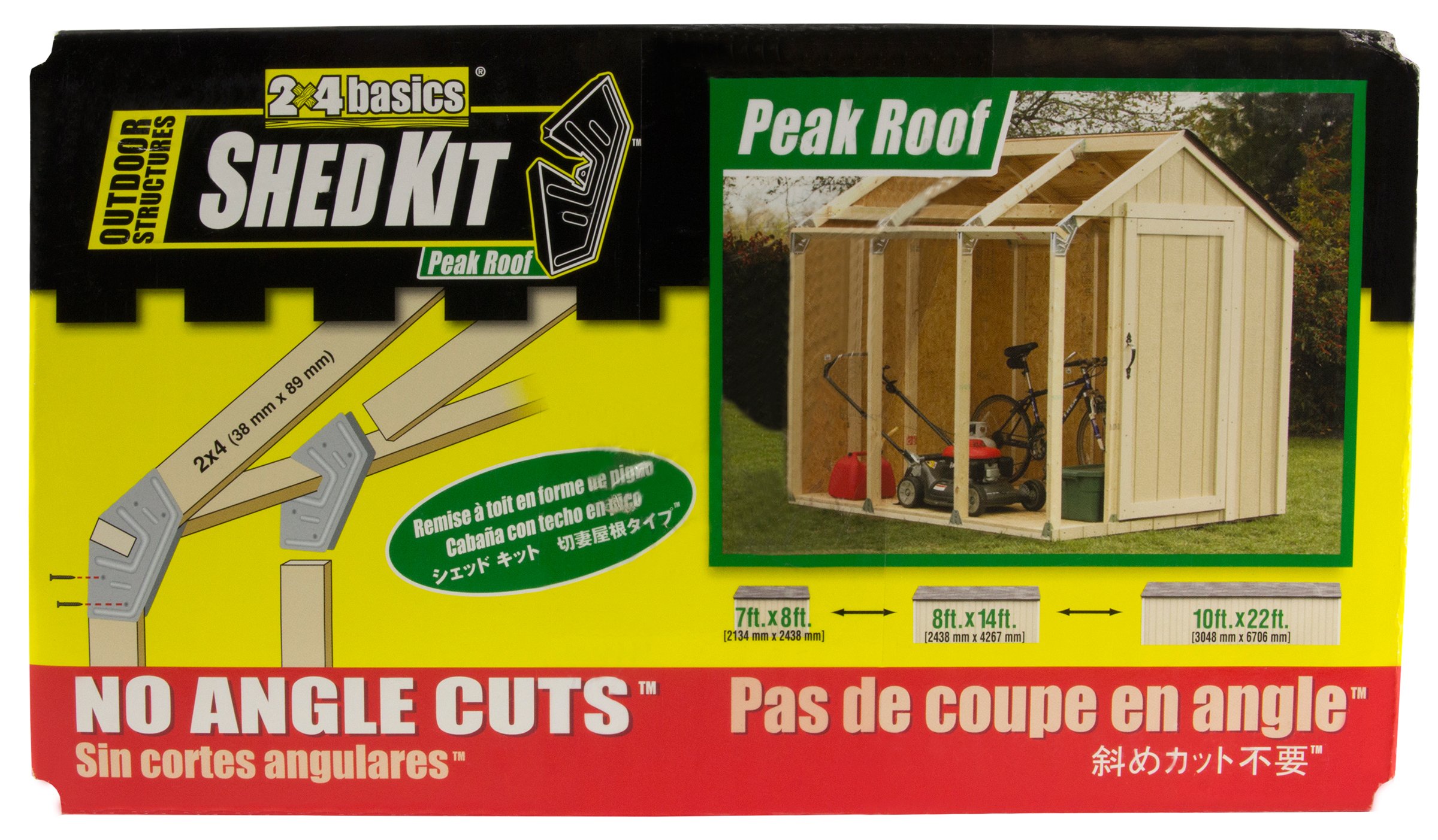 2x4basics Shed Kit with Peak Roof