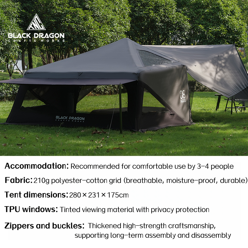 BLACK DRAGON 06 Yun Su Space Station Camping Inflatable Tent