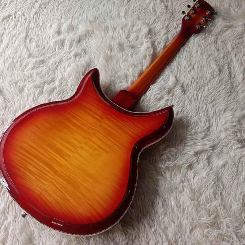 Jazz 6-string Electric Guitar Flame Maple Top&Back Professional Top