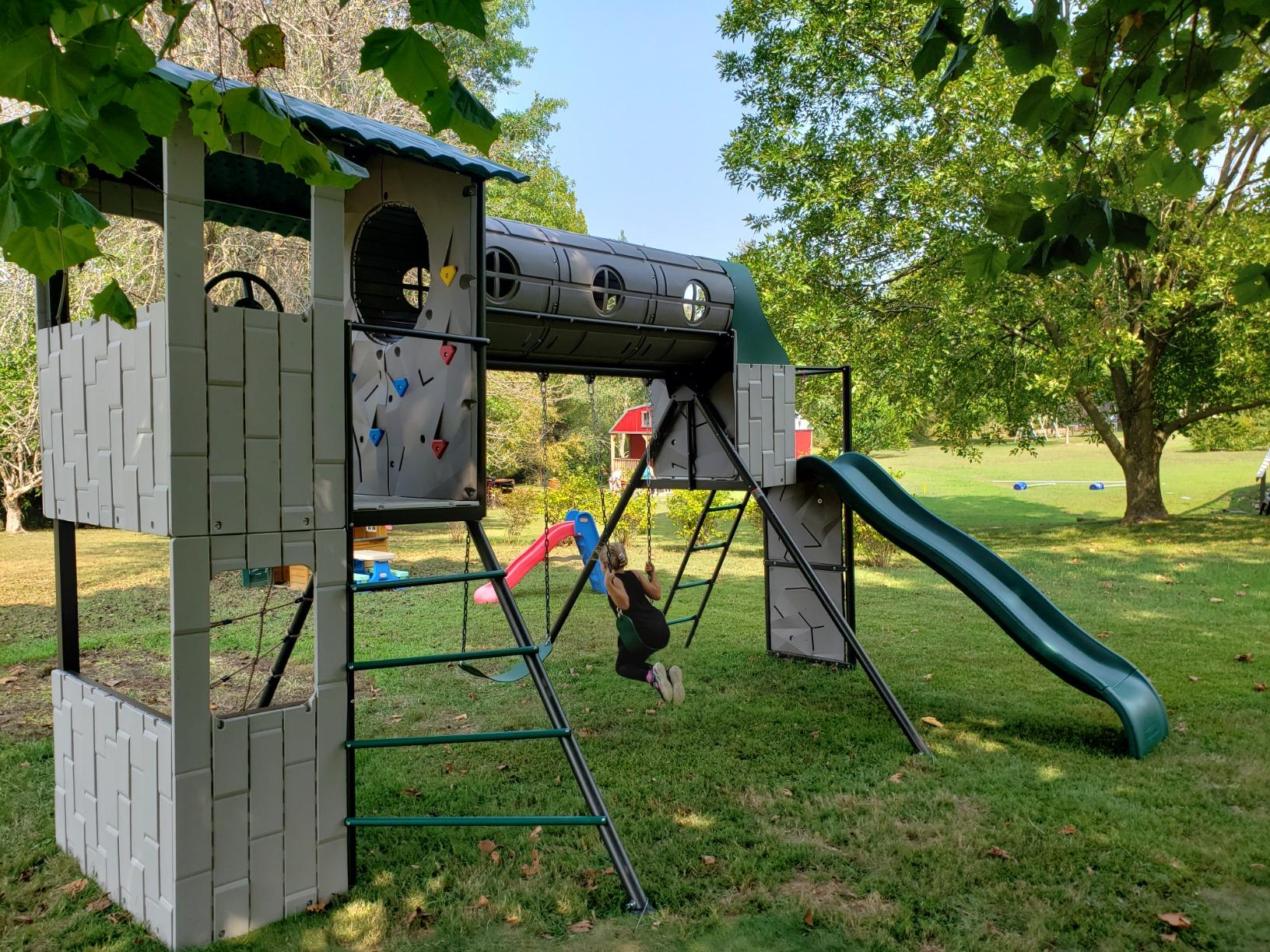 Lifetime Adventure Tunnel Swing Set