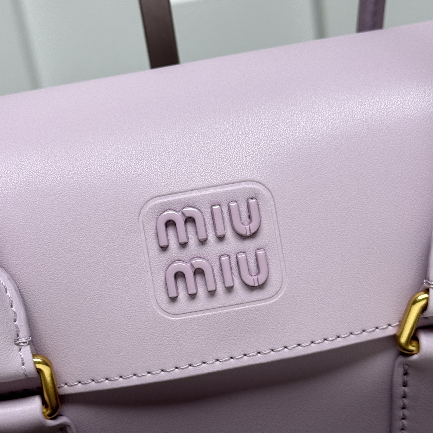 Miu Miu Leather Rectangular Flap Shoulder Bag