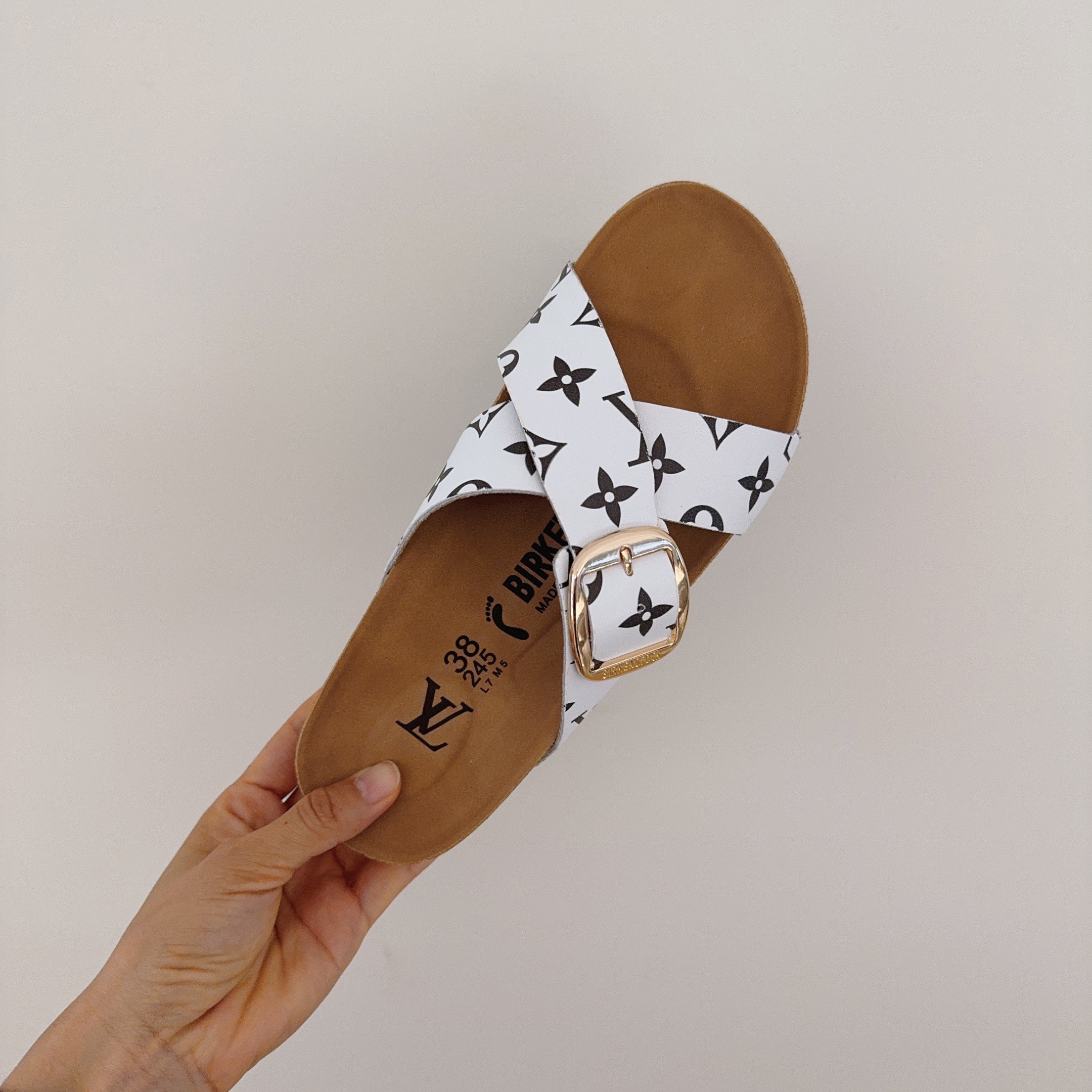 Birken-Style Cross-Strap Sandals