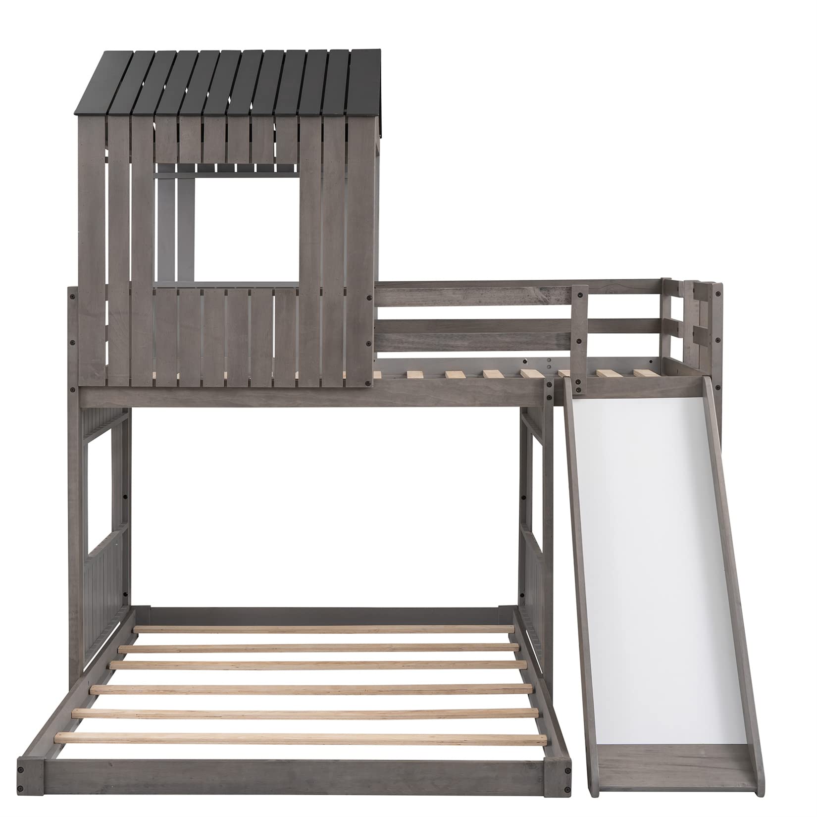 House Bed Bunk Beds with Slide