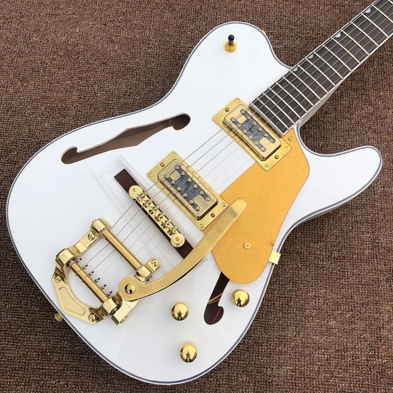 High Quality Electric Guitar, Rosewoodd Fingerboard, Gold Hardware, Jazz Hollow Body