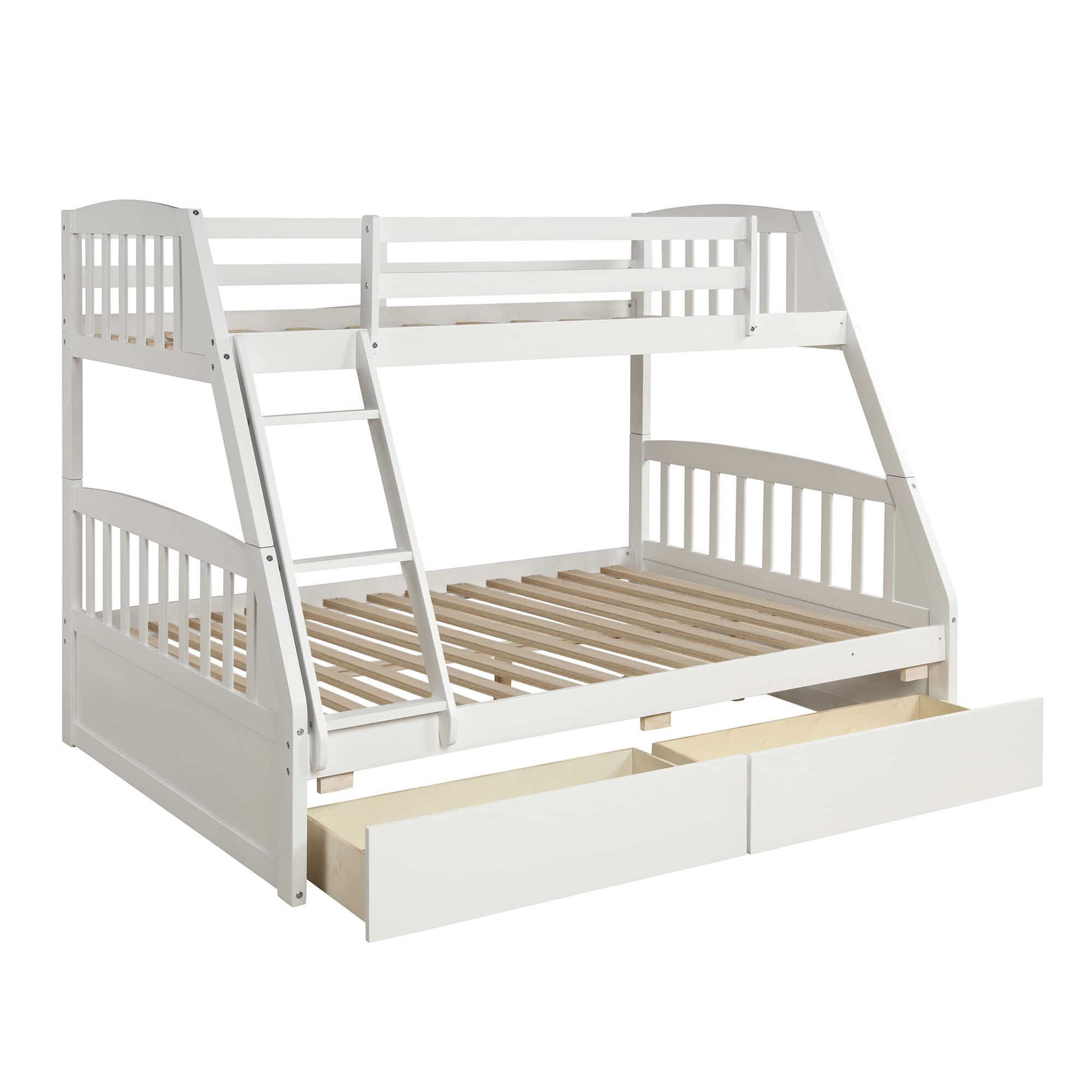 Solid Wood Bunk Bed Frames No Box Spring Needed with Saftey