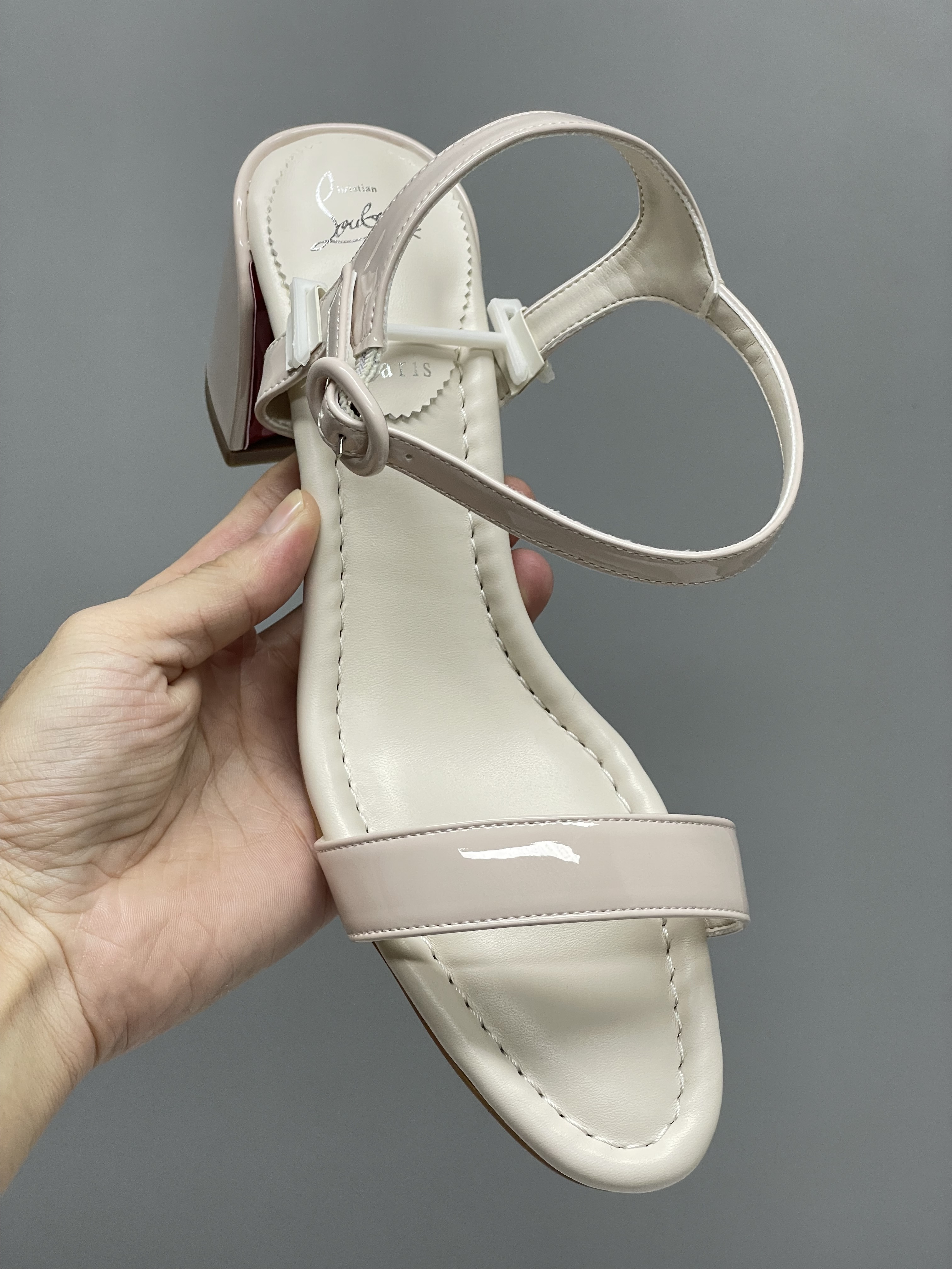 Christian Louboutin CL7017 Nude Slingback Heels
