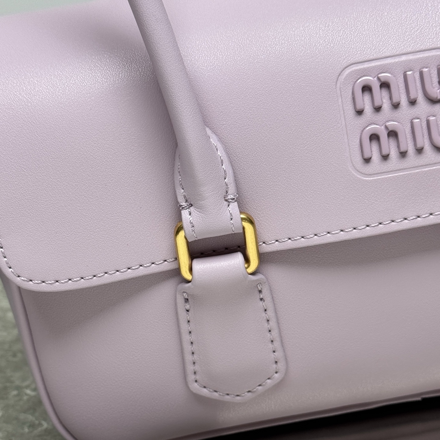 Miu Miu Leather Rectangular Flap Shoulder Bag
