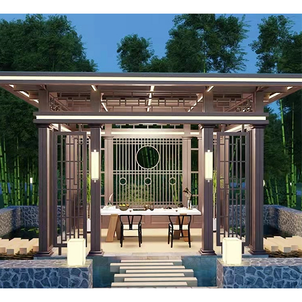 Courtyard Four-Corner Terrace Gazebo