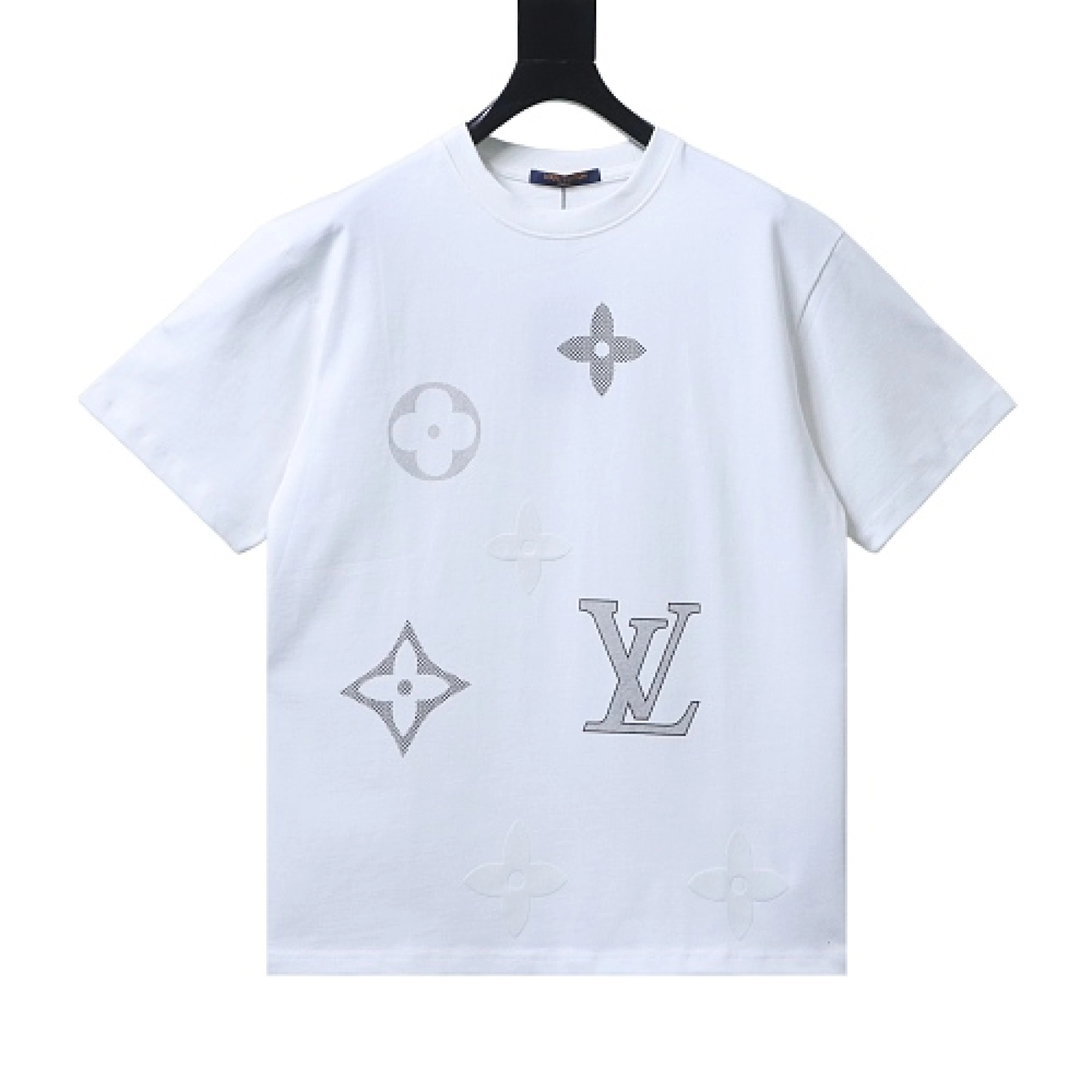 Louis Vuitton Monogram Embroidered Cotton T-Shirt White
