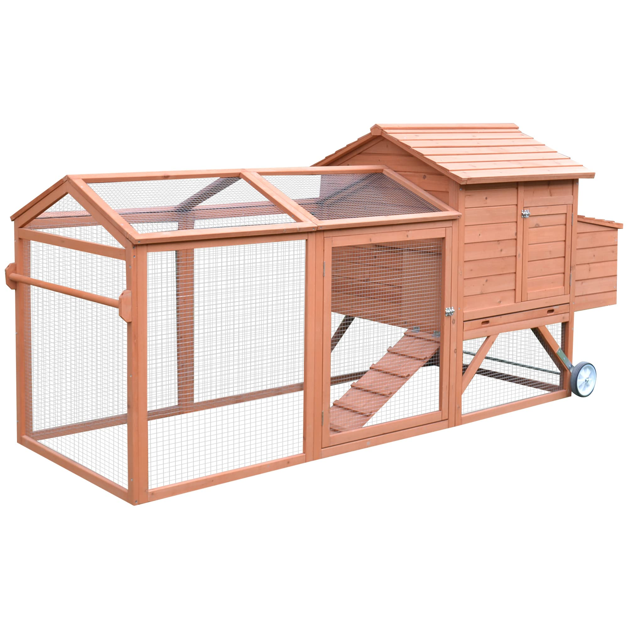 96.5 Chicken Coop Wooden Rabbit Hutch Portable Backyard