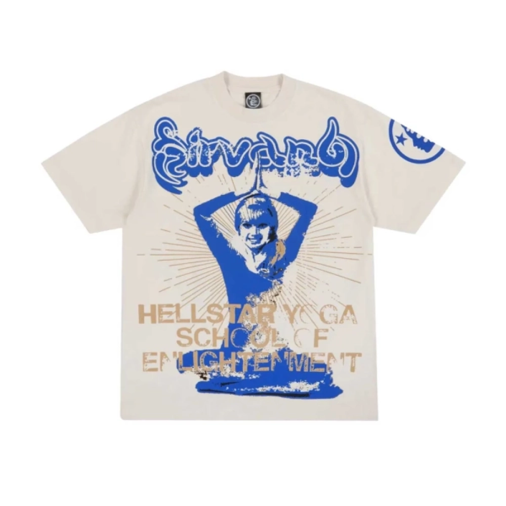 Hellstar Studios Yoga Cream Tee+BAPE Shorts-8669# - ogsneaker