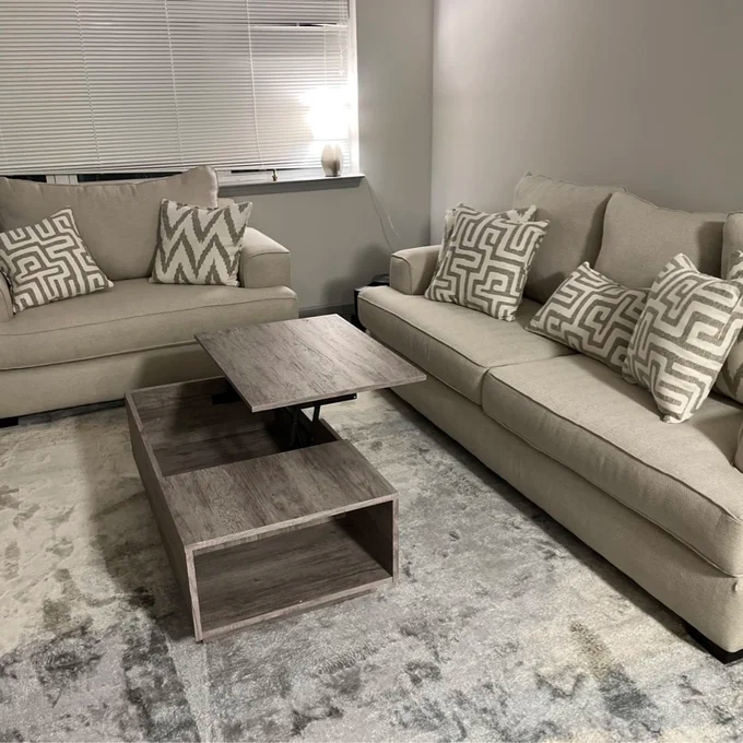 Kianna Lift Top Block Coffee Table with Storage