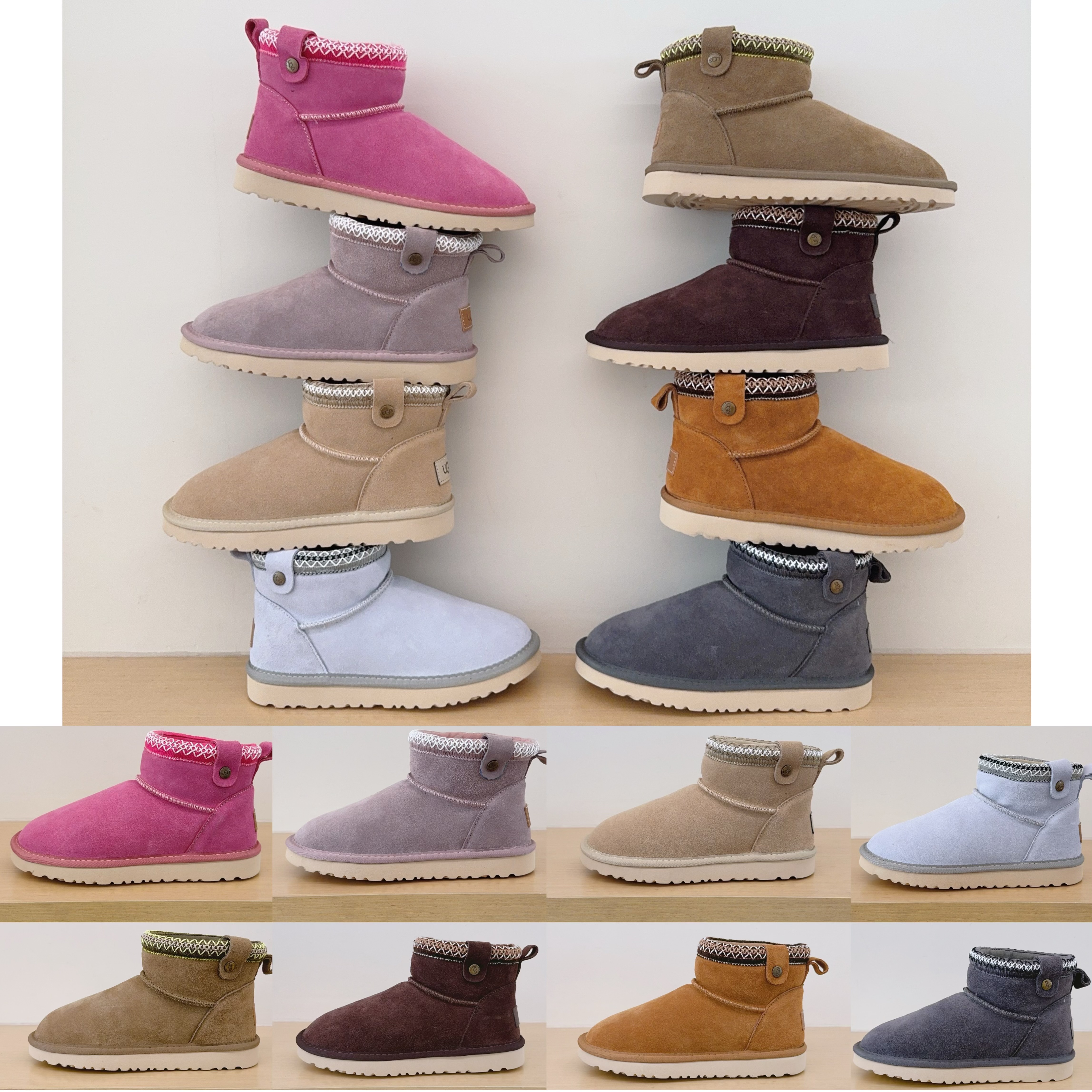 Ankle Boots Ruffle Trim