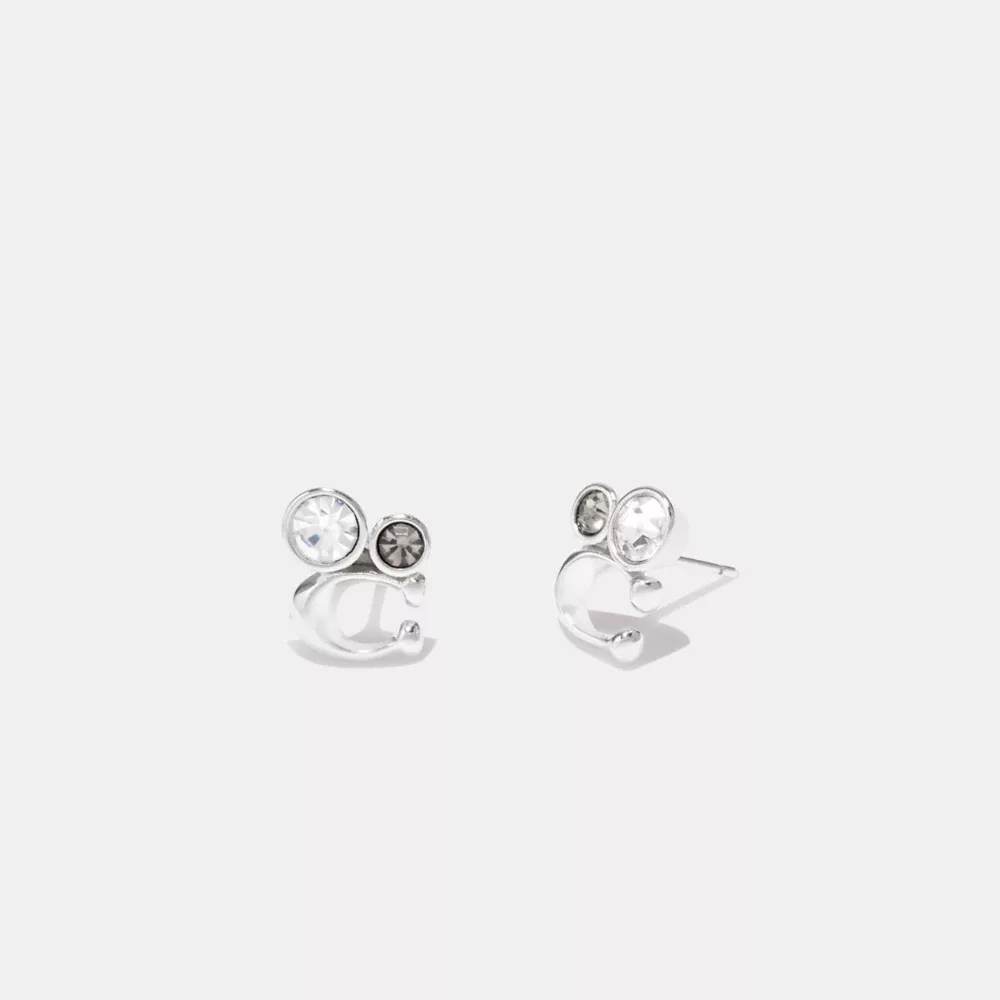 COAthtCH Signature Crystal Cluster Stud Earrings