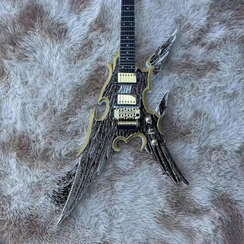Angel Electric Guitar 6-string Black Firsthand,Real Factory Pictures