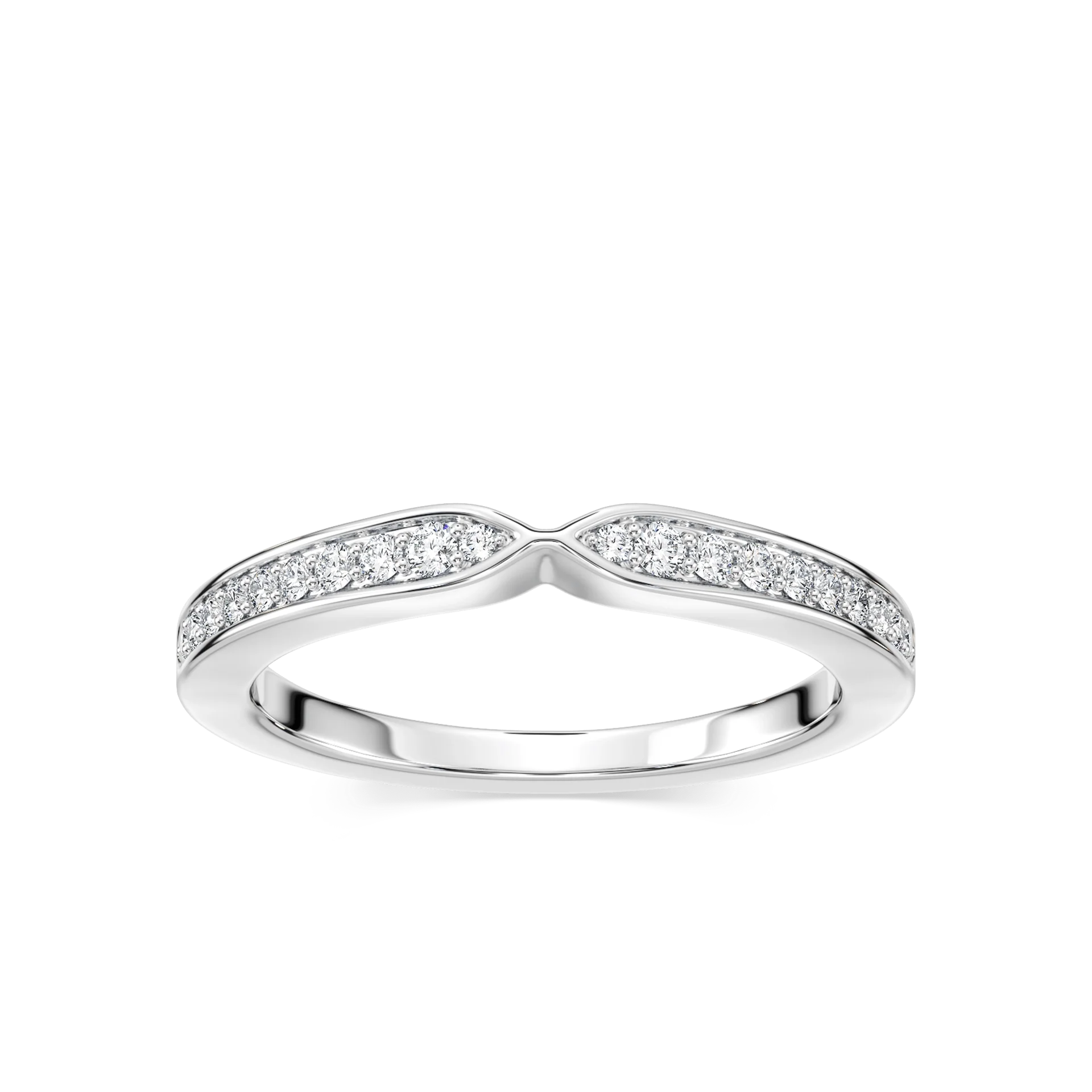 Valery 1/6 ctw Round Lab Grown Diamond Channel Set Curved Band