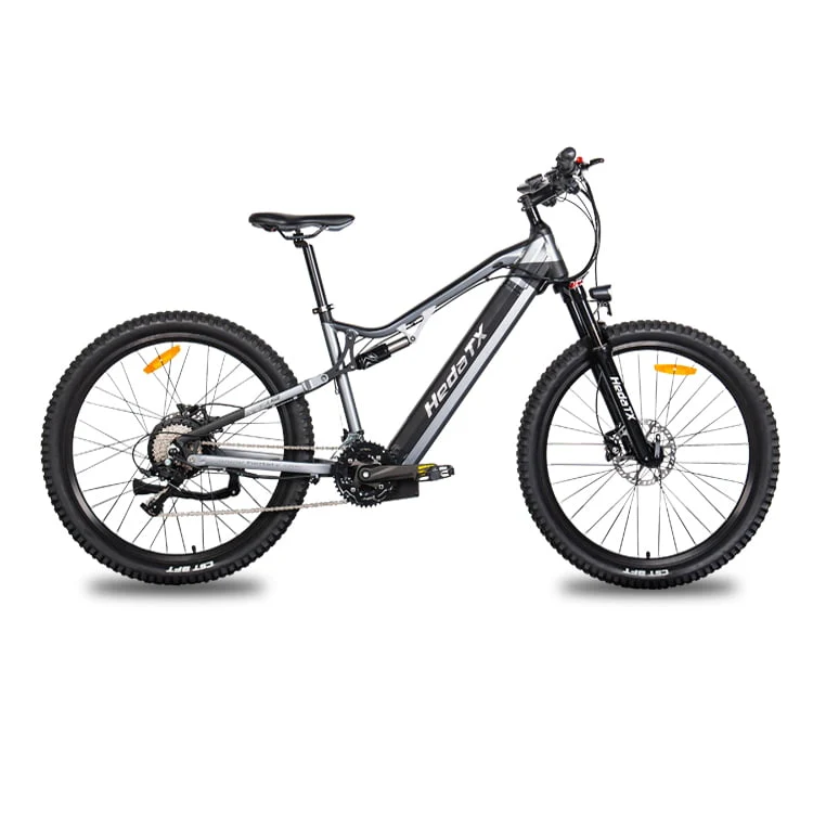 Heda 27.5in Electric Mountain Bike, 750W Peak, 48V 16Ah, Gray