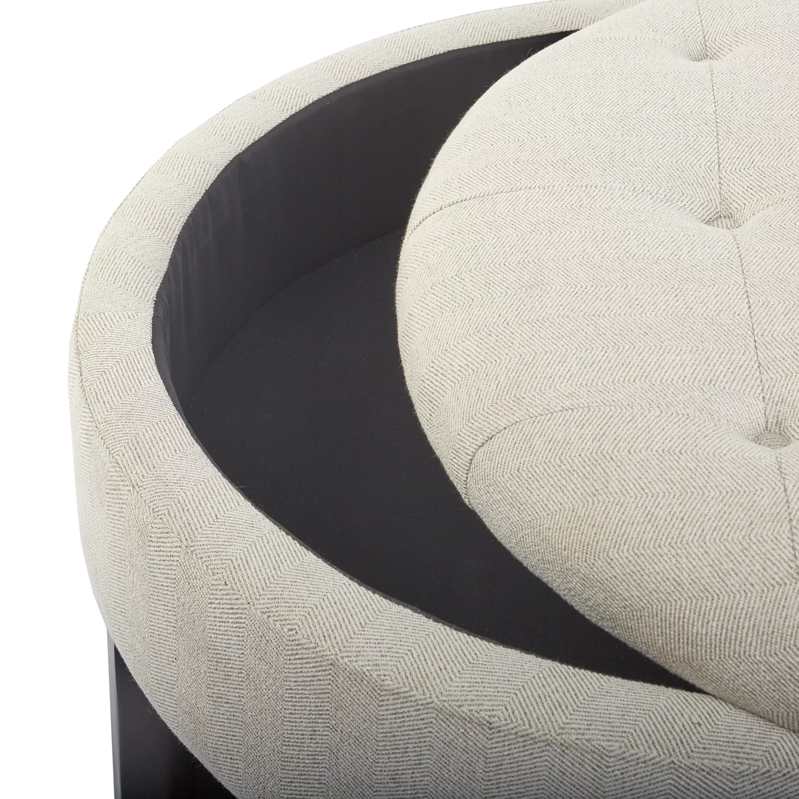 Lindquist Round Tufted Storage Ottoman